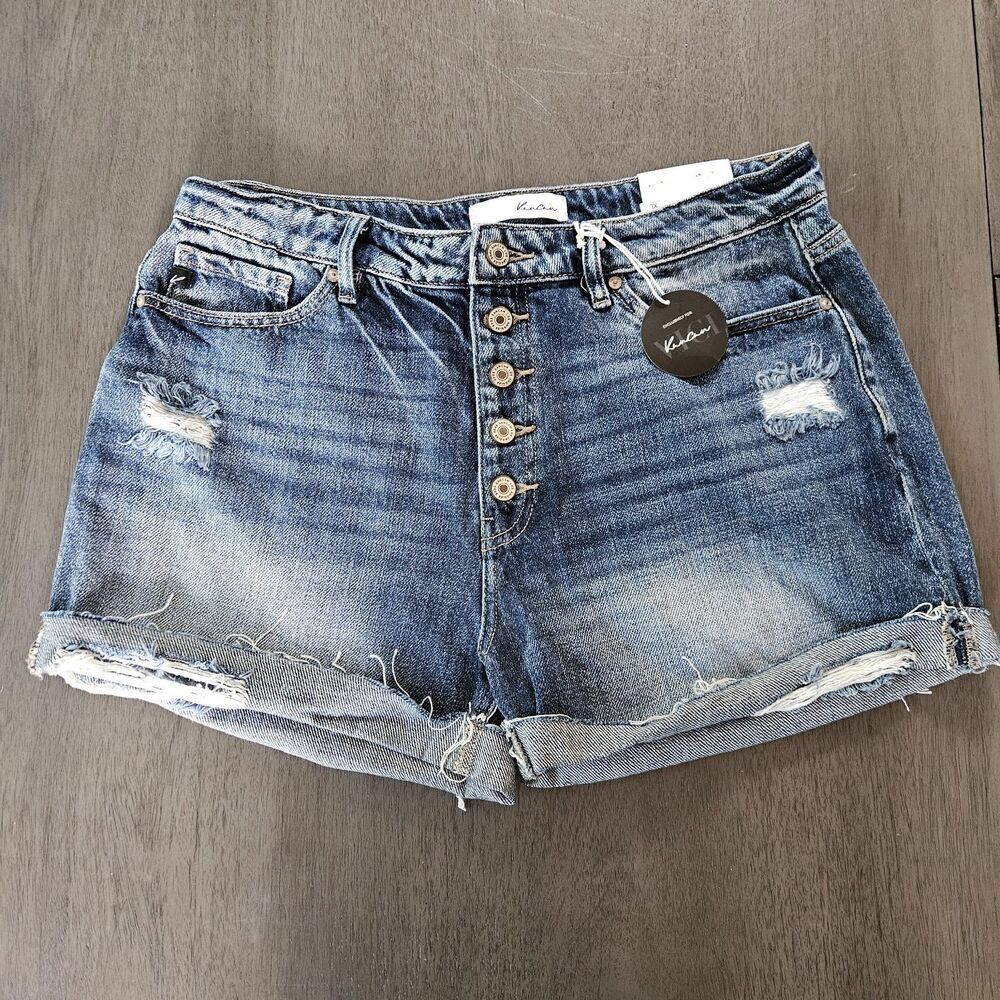 KanCan XL Jean Shorts Relaxed Distressed Inseam 3" Pockets 100% Cotton New NWT